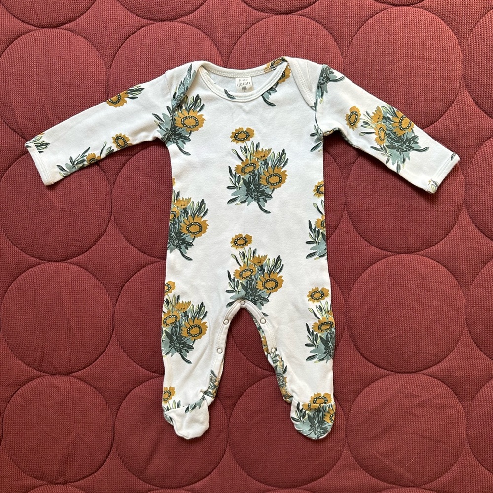 Kate Quinn long sleeve lap neck footie 0-3 months